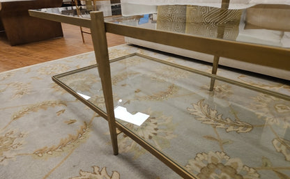 Brass Rectangular Cocktail Table