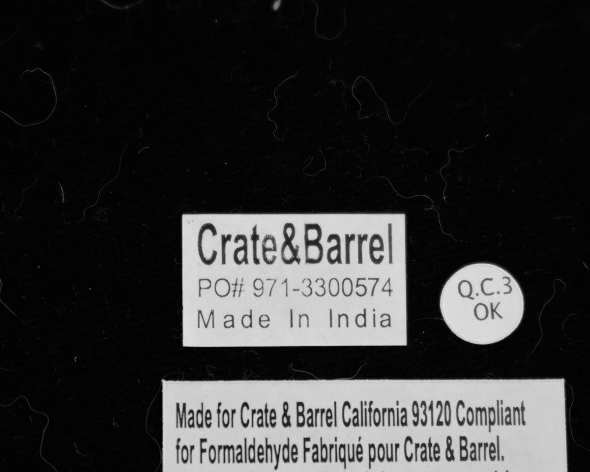 Crate & Barrel Round Stone Top Accent Table