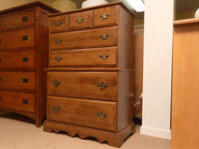 Cherry 3 Over 2 Drawer Chest