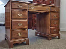 Vintage Mahogany Leather Top Desk