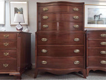 Morganton Mahogany Serpentine 6 Drawer Tall Chest