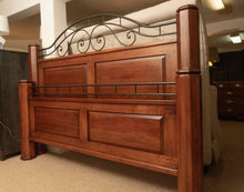 Bob Timberlake Cherry With Black Finish Metal Scroll Accent King Bed