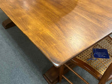 Medium Finish Cherry Trestle Dining Table