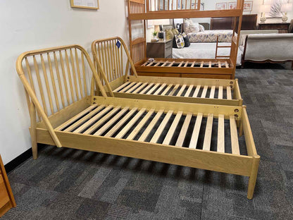 Crate & Barrel Pair of 'Bodie' Twin Beds