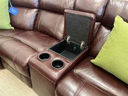 Power Reclining Leather Sectional