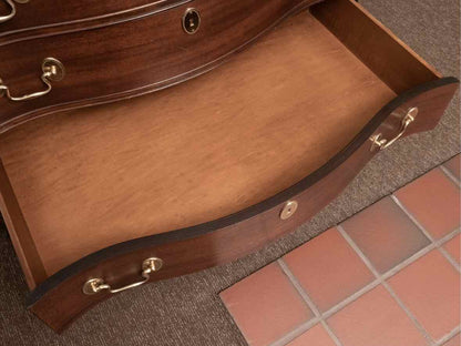 Mahogany Bachelor's  Chest with 4 Drawers & Soilid Brass Handles