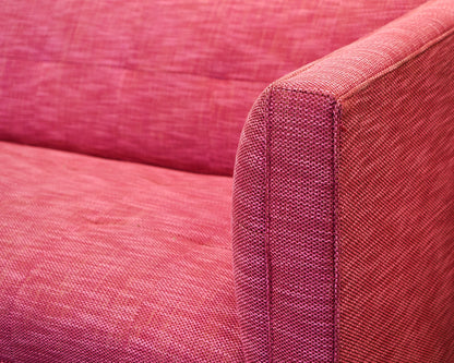 Tight Back Pink Upholstered Sofa