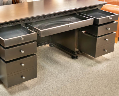 RH 'St James" Antique Black Finish 2 Hanging File Drawer Desk