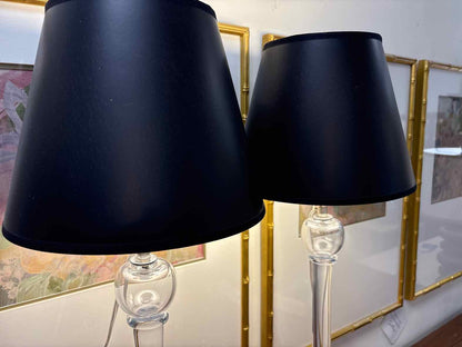 Pair of Simon Pearce 'Pomfret' Table Lamps