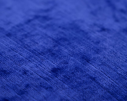 Custom Blue Velvet Upholstered Bench