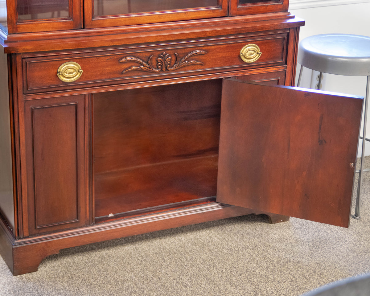 Bernhardt Cherry China Cabinet W/Upper Glass Doors, Lower Buffet & Drawer