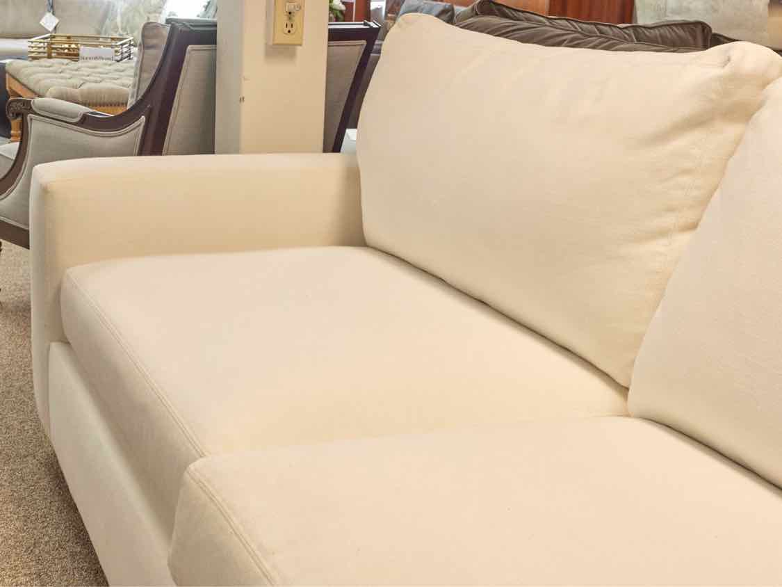 Pottery Barn Comfort Modern Square Arm Grand 87" Sofa in Warm White