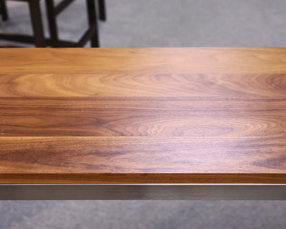 Room & Board Parsons Bar-Height Table in Cherry & Stainless Steel