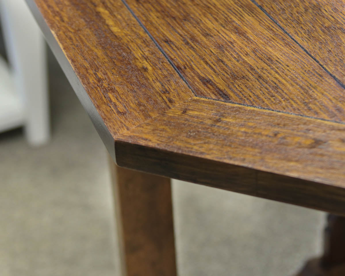 Baker Quartersawn Oak Drop Leaf Side Table