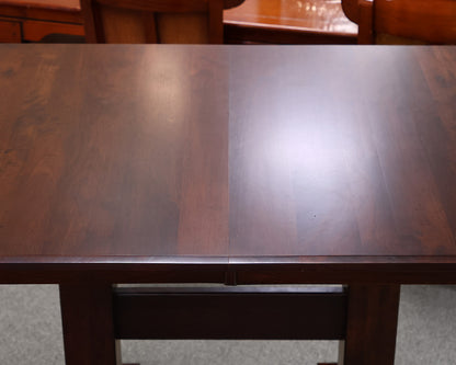 Counter Height Brown Mahogany Dining Table
