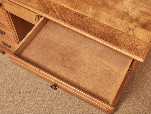 Crawford Furniture  Stained Ash 6 Drawer Desk