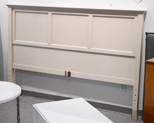 Cream Paneled Platform King Bed with 3 Storage Drawers