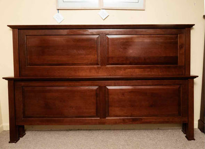 Mission Style Cherry Panel King Bed