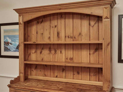 Dillon & Co.English Pine Open Hutch with 2 Shelves  & Fluted Sides