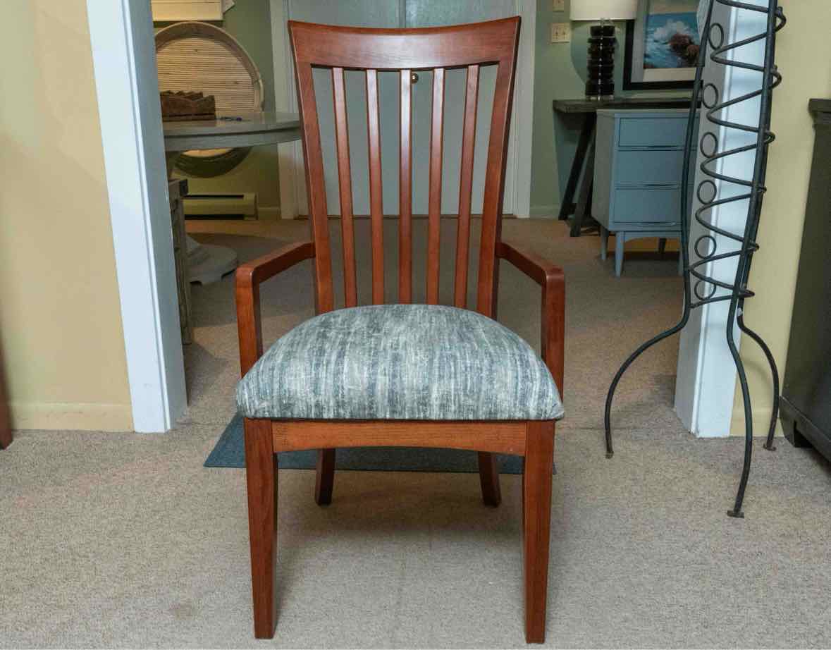 Birch Dining Table & (6) Birch Slat Back Dining Chair Set