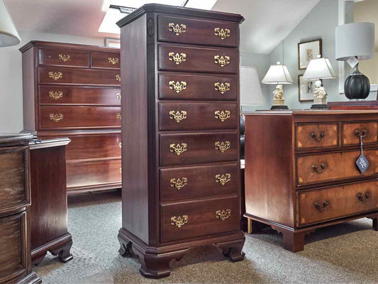 Ethan Allen Lingerie Chest in Cherry with Brass Pulls
