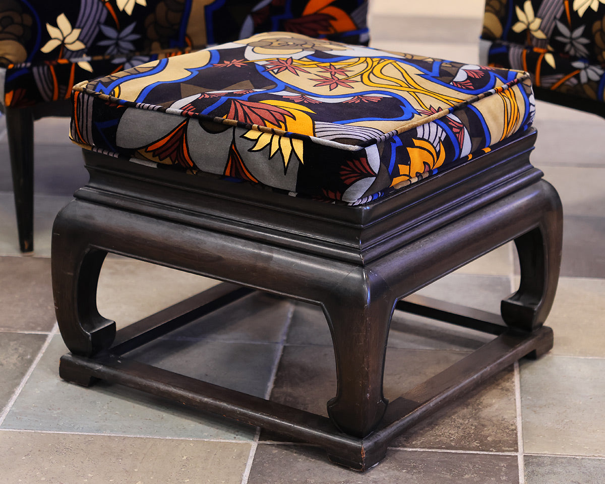Pair of Baker Chairs With Ottoman