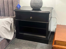 Pair of Pottery Barn Black Nightstands
