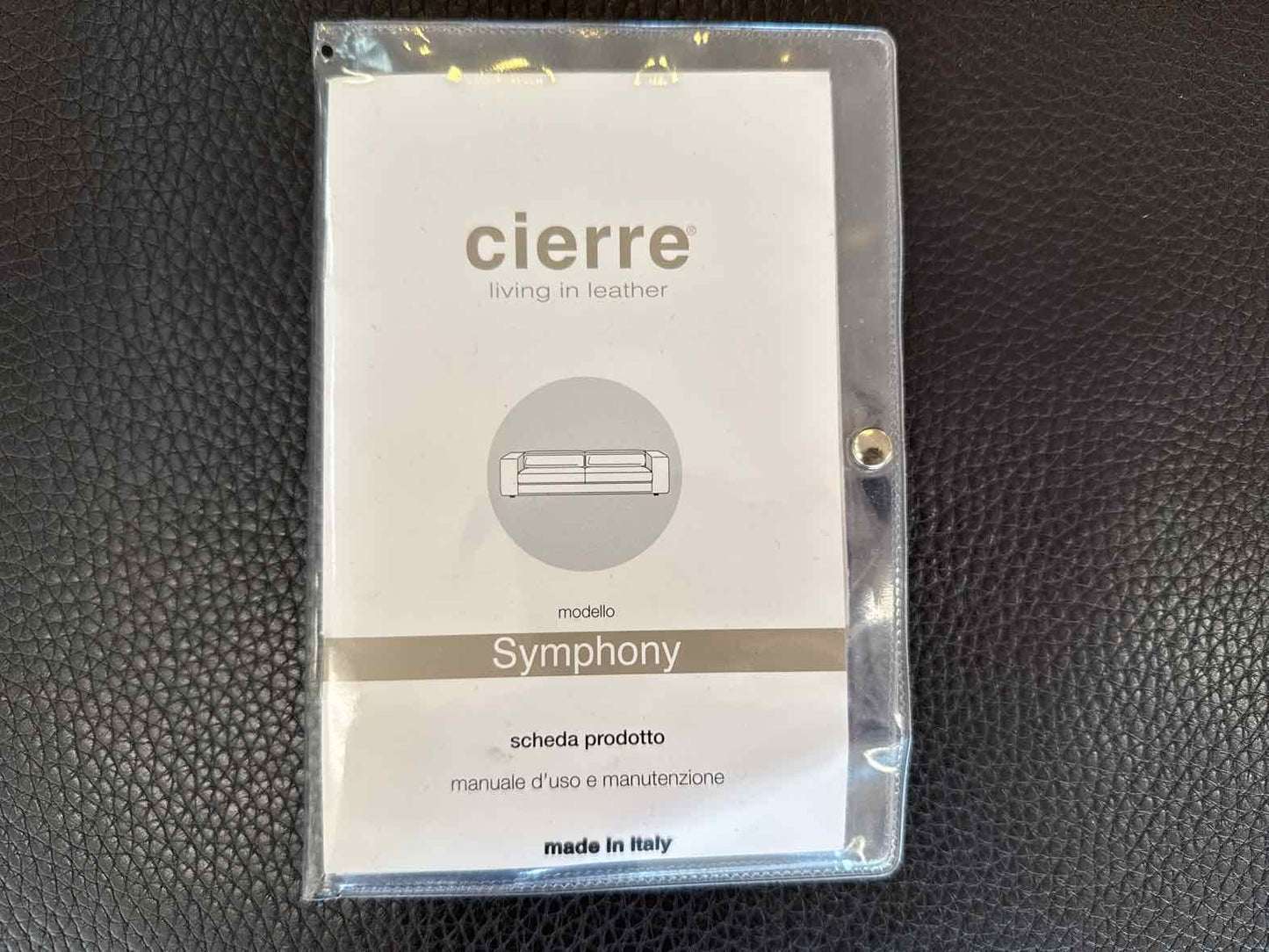 Cierre 'Symphony' Italian Leather Sectional