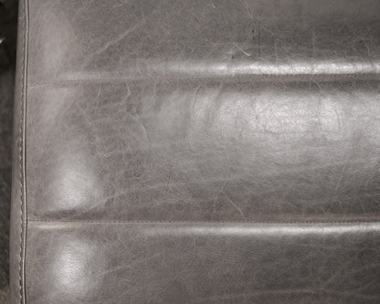 RH "Rene" Gray Leather Chaise