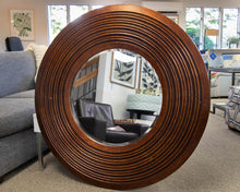 Round Beveled Mirror in Antique Copper Finish