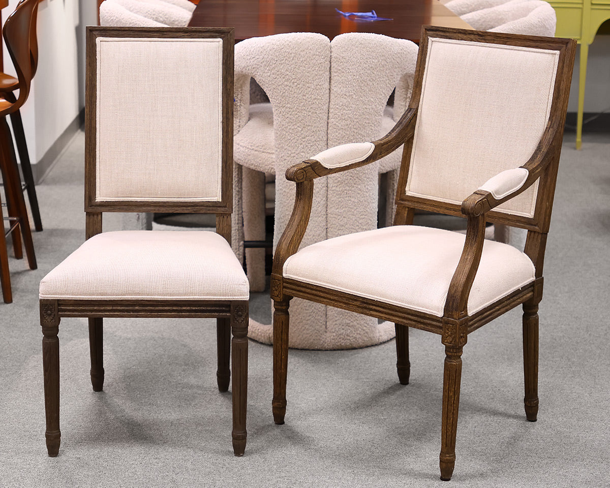 Set of 12 Restoration Hardware Dining Chairs 2 with arms