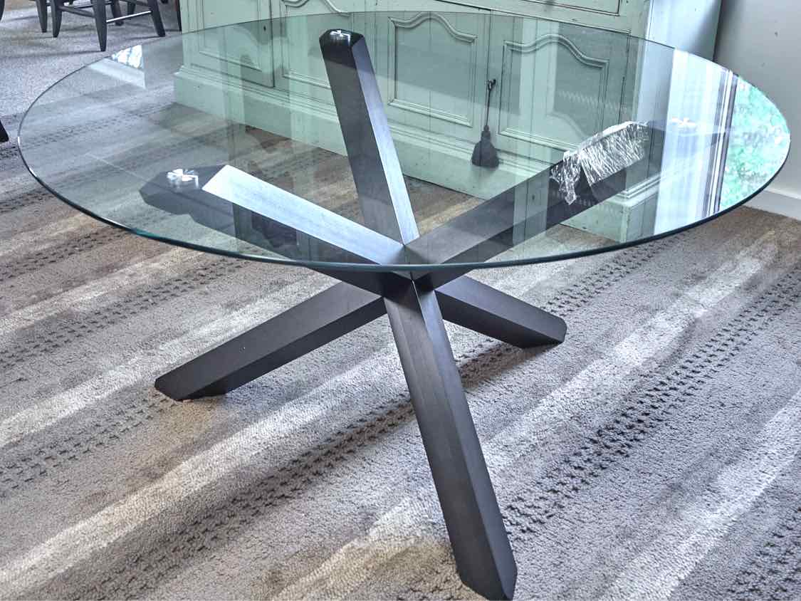Round Glass Contemporary Dining Table