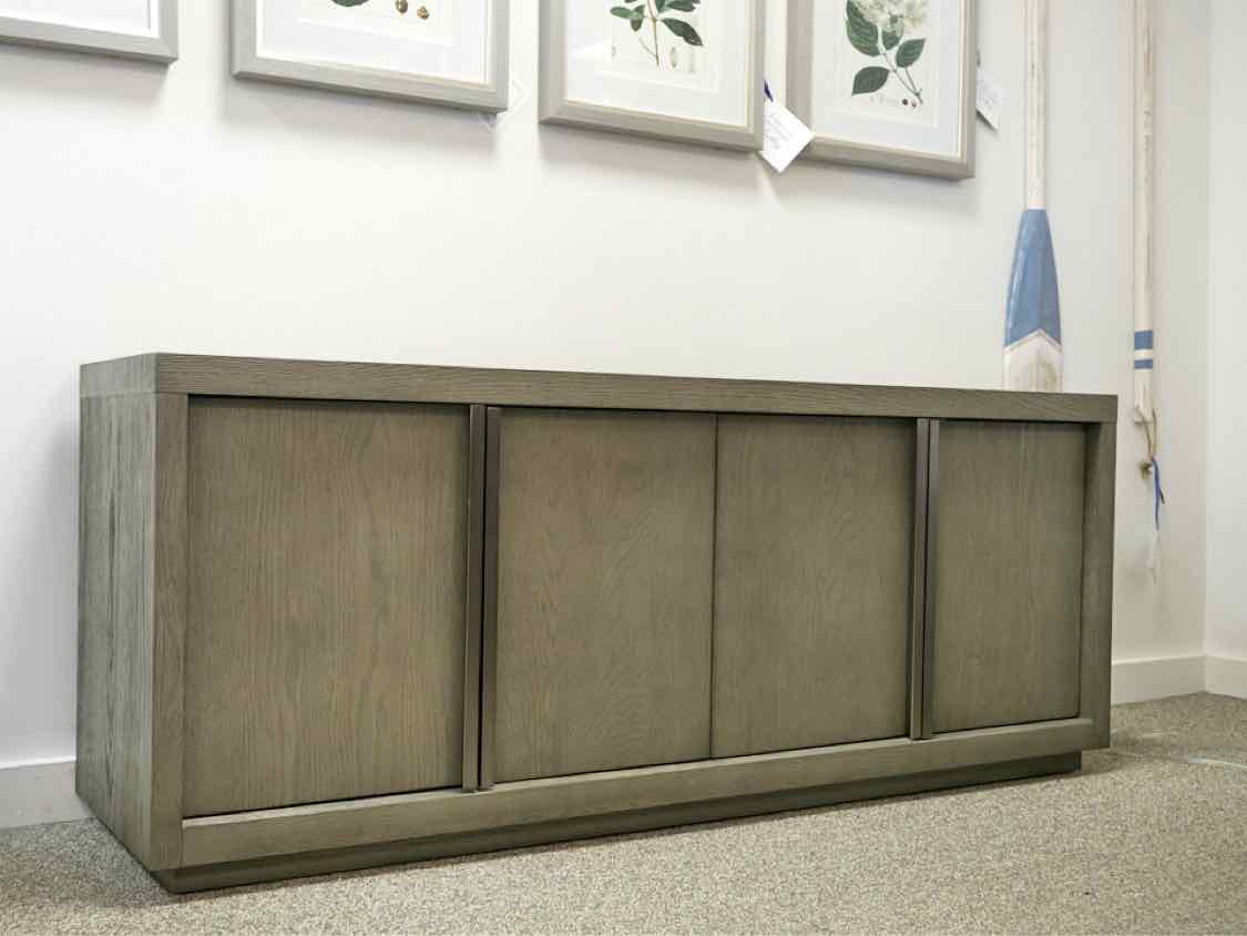 Restoration Hardware Gray Wash Four Door Media Furniture