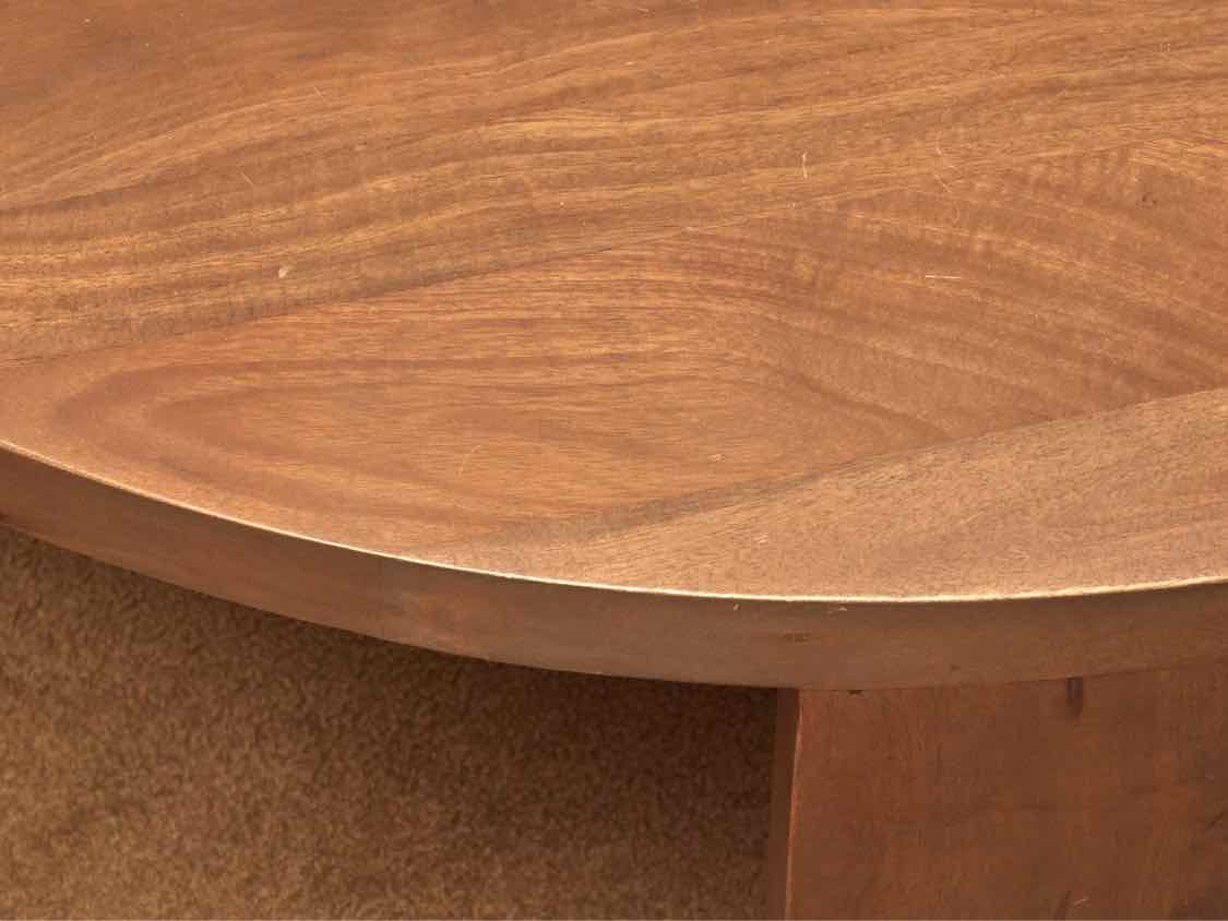 Round Grey Oak Cocktail Table