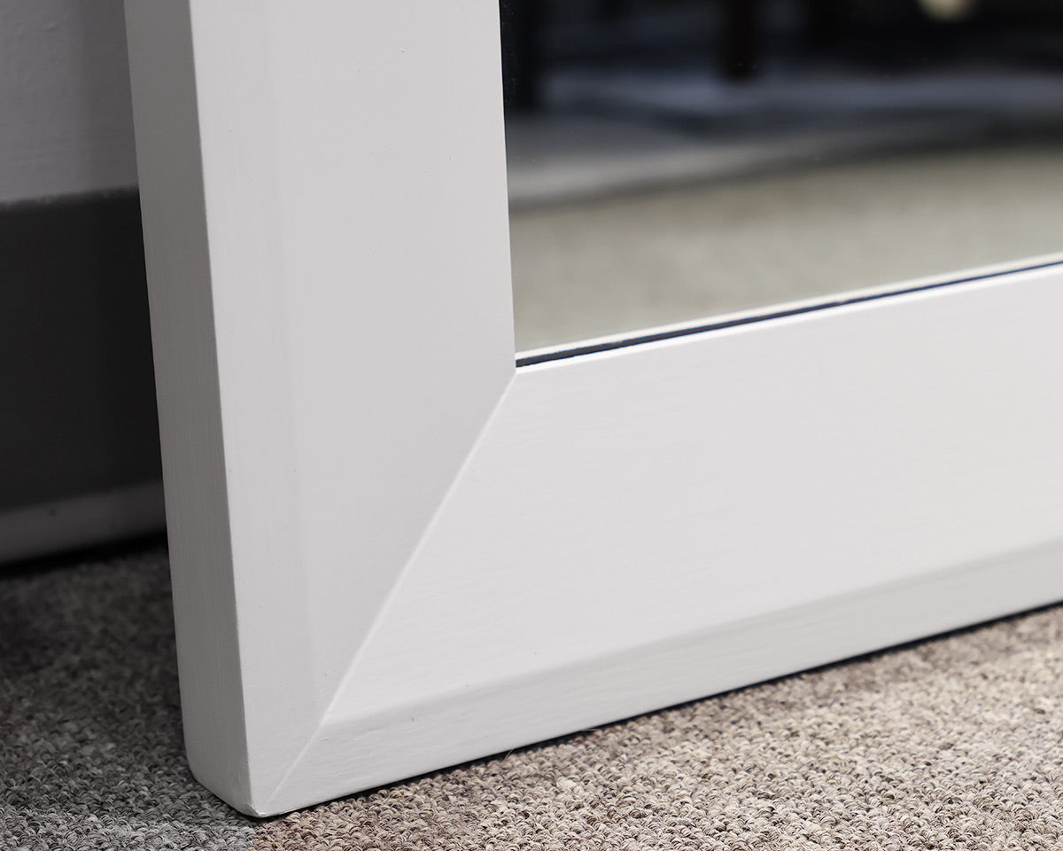 White Framed Floor Length Mirror