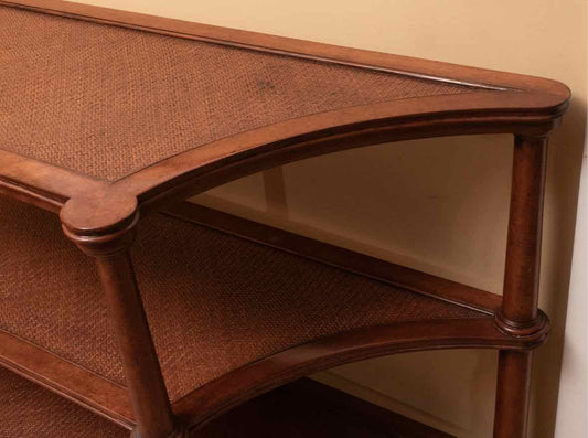 Ethan Allen 'Legacy Collection' 3 Tier Rattan  Entryway  Console