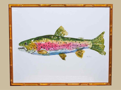 Framed Giclee:  "Colorful Trout I"