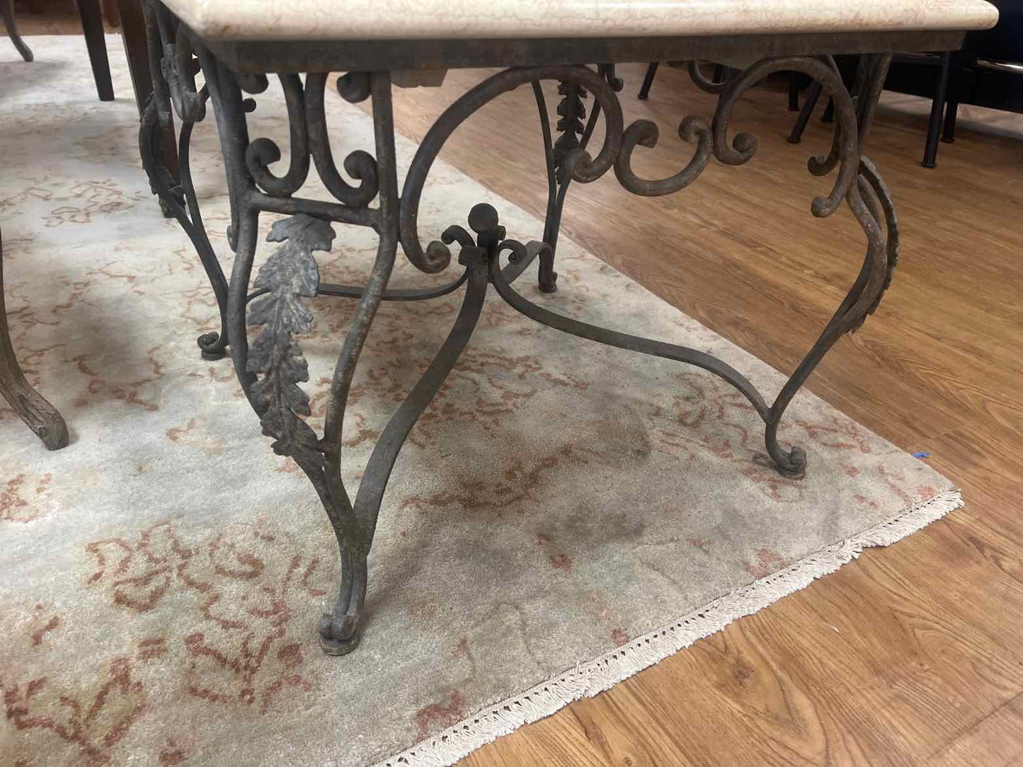 Square Stone Top Side Table