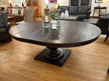 Crate & Barrel Espresso Round Dining Table