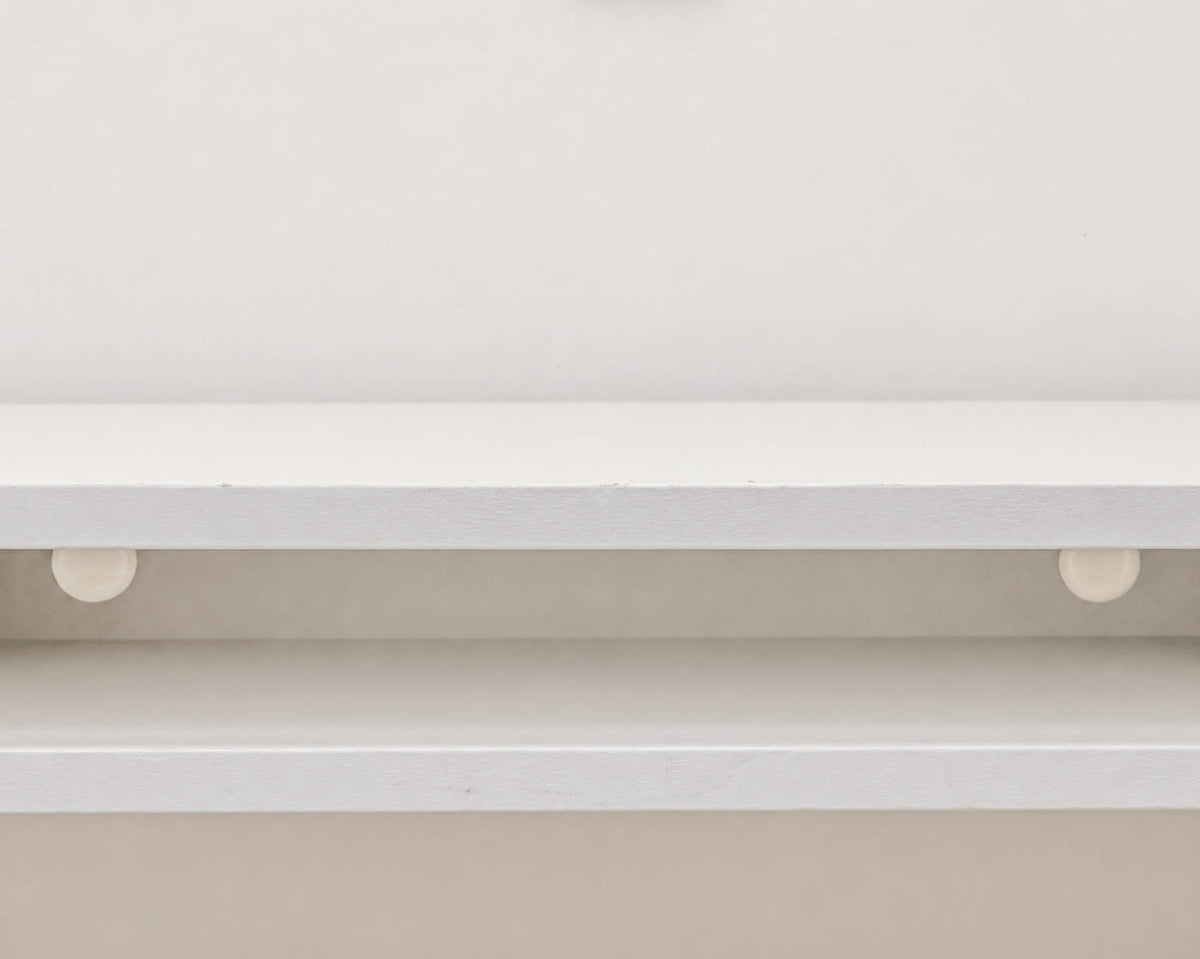 Pottery Barn Desk in White with Signiture Gold Trestle Legs