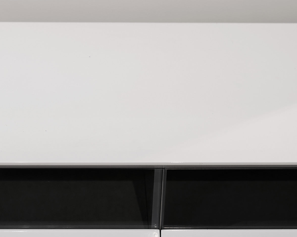 White 3 Drawer Media/Console Table