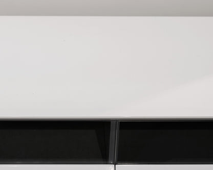 White 3 Drawer Media/Console Table