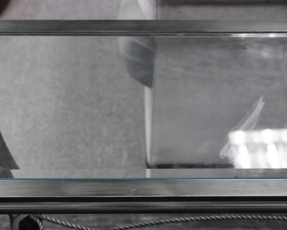 Charcoal and Glass Console