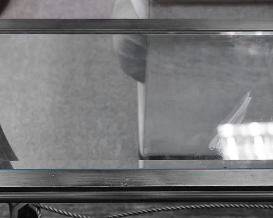 Charcoal and Glass Console