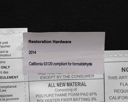 Set of 8 Restoration Hardware Vintage French Round Fabric Dining Chairs in Black
