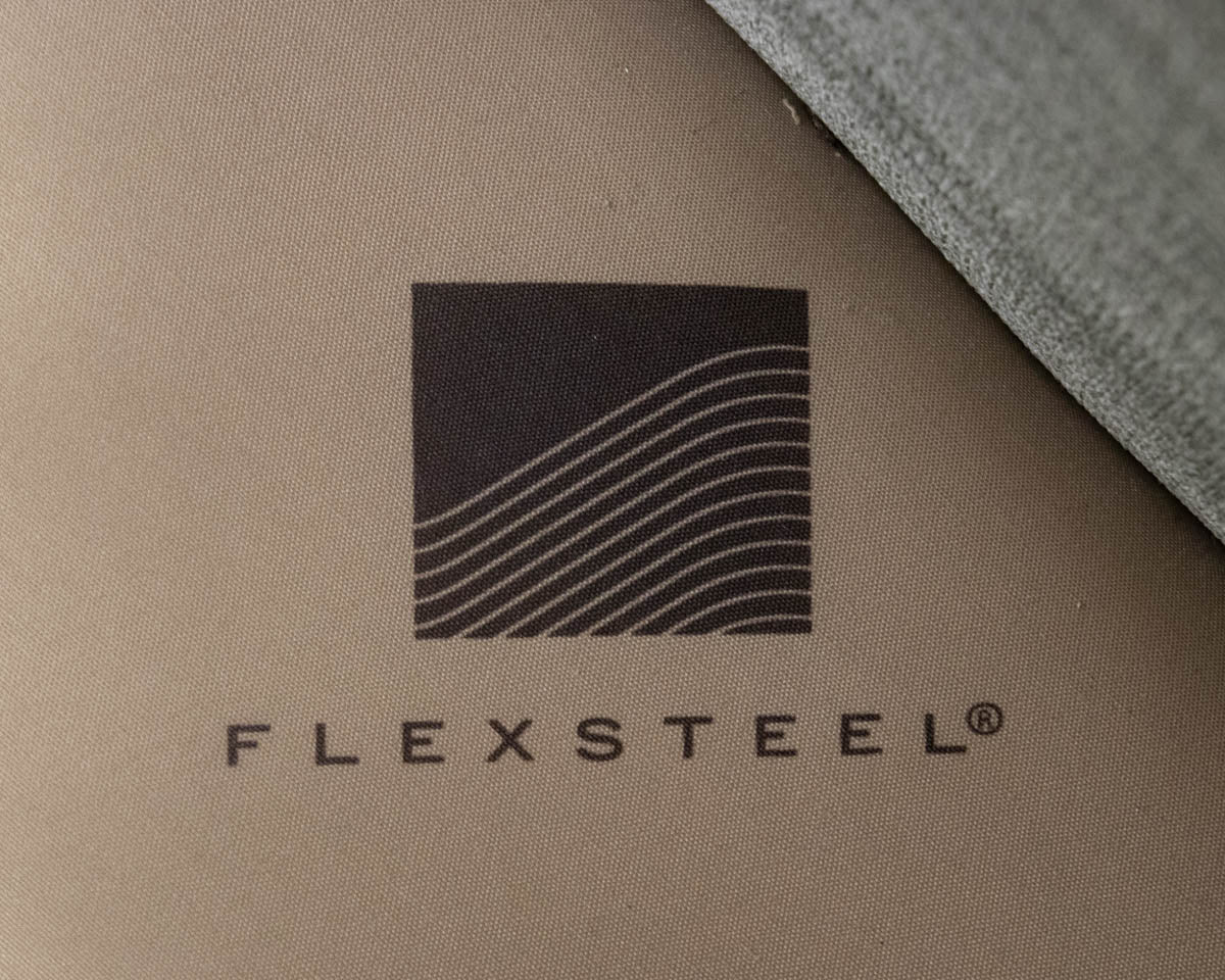 Flexsteel Frameback Club Chair in Silvery Seaglass Chenille