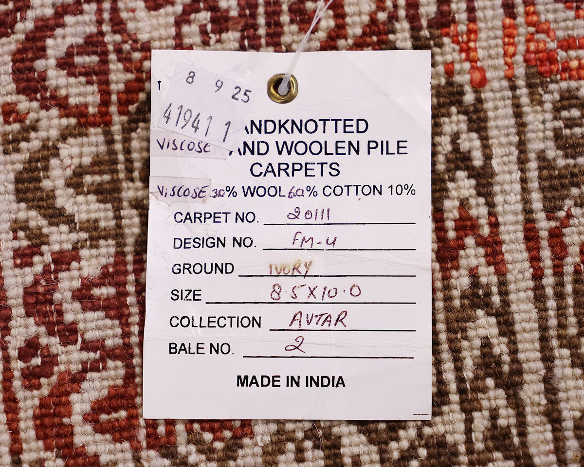 8.5x10' Indian Handknotted Rug