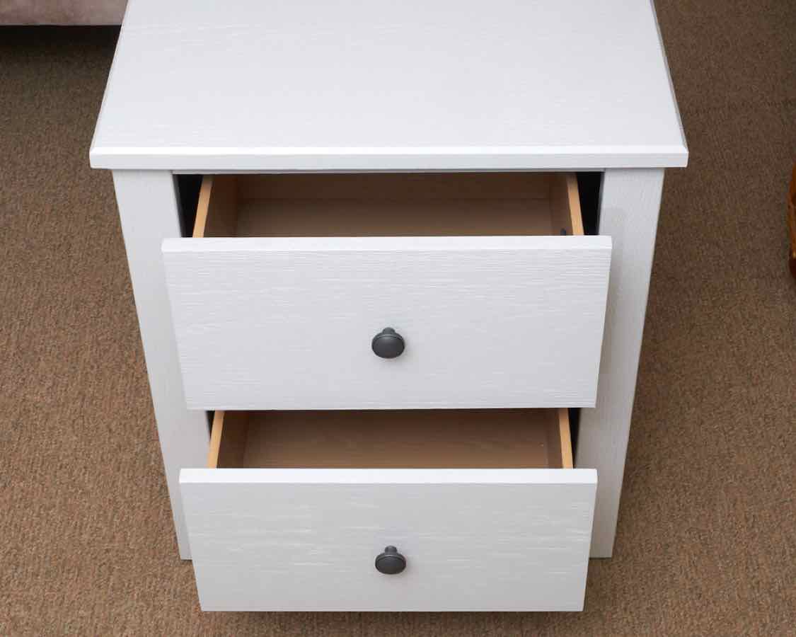 Vaughan Bassett White Finish Fundamentals 2 Drawer Nightstand