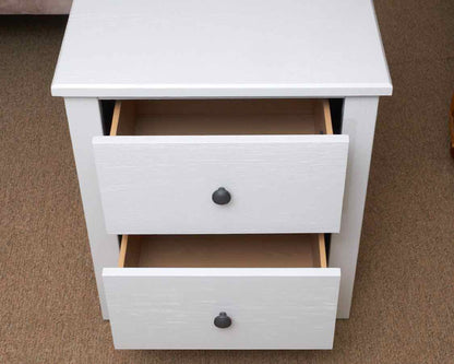 Vaughan Bassett White Finish Fundamentals 2 Drawer Nightstand