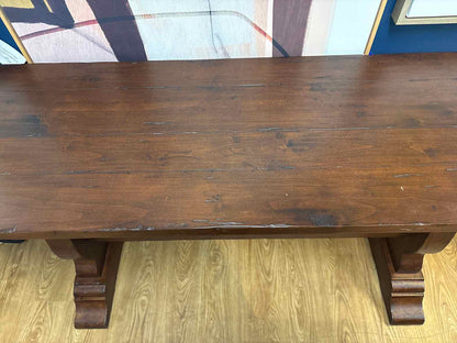 Fremarc Distressed Console with Trestle Base